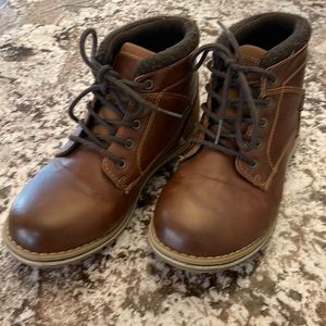 Very comfortable boys size 3 brown leather boots.  Excellent condition!